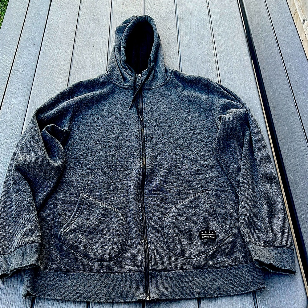 REEF just pushing through fleece zip up hoodie